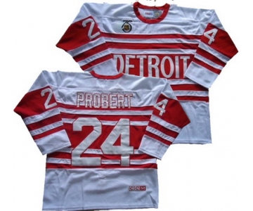 nhl Detroit Red Wings #24 probert white throwback ccm