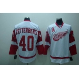 nhl detoit red wings #40 zetterberg white(A)