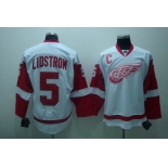 nhl detoit red wings #5 lidstrom white(C)