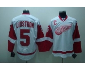 nhl detoit red wings #5 lidstrom white(C)