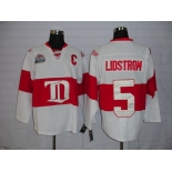 nhl detoit red wings #5 lidstrom white(winter classic)