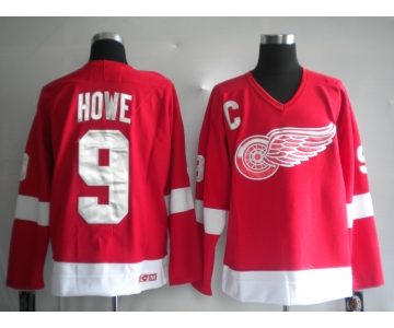 nhl detroit red wings #9 howe  red m&n