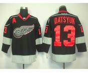 nhl jerseys deroit red wings #13 datsyuk black(A)