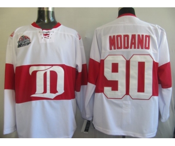 nhl jerseys deroit red wings #90 modano white (winter classic)