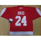 nhl jerseys detoit red wings #24 salei red