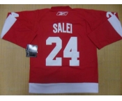 nhl jerseys detoit red wings #24 salei red