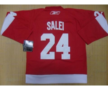 nhl jerseys detoit red wings #24 salei red