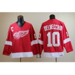 nhl jerseys detroit red wings #10 delvecchid ccm throwback red