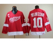 nhl jerseys detroit red wings #10 delvecchid ccm throwback red