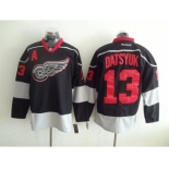 nhl jerseys detroit red wings #13 datsyuk black[patch A]