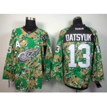 nhl jerseys detroit red wings #13 datsyuk camo[patch A]