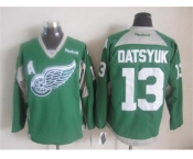 nhl jerseys detroit red wings #13 datsyuk green[2015 new]