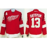 nhl jerseys detroit red wings #13 datsyuk red[patch A]