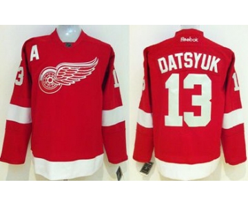 nhl jerseys detroit red wings #13 datsyuk red[patch A]