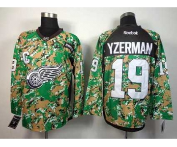 nhl jerseys detroit red wings #19 yzerman camo[patch C]