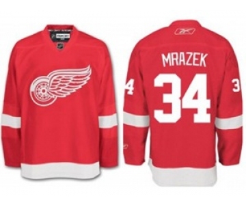 nhl jerseys detroit red wings #34 petr mrazek red