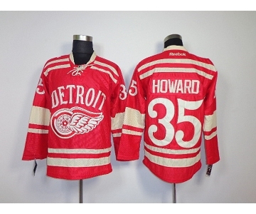 nhl jerseys detroit red wings #35 howard red[2014 winter classic]