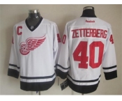 nhl jerseys detroit red wings #40 henrik zetterberg black-white