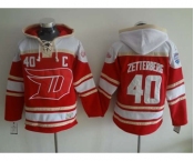 nhl jerseys detroit red wings #40 zetterberg red-cream[pullover hooded sweatshirt patch C][stadium]