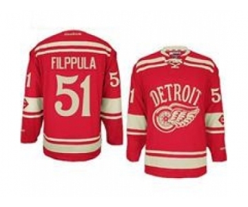 nhl jerseys detroit red wings #51 filppula red[2014 winter classic]