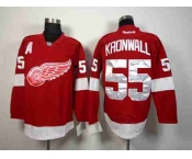 nhl jerseys detroit red wings #55 kronwall red[[patch A]