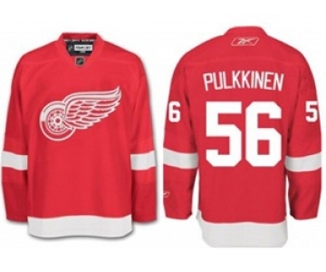 nhl jerseys detroit red wings #56 teemu pulkkinen red