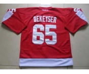 nhl jerseys detroit red wings #65 dekeyser red