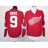 nhl jerseys detroit red wings #9 howe red