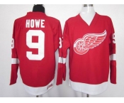 nhl jerseys detroit red wings #9 howe red