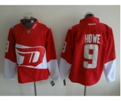 nhl jerseys detroit red wings #9 howe red[stadium]