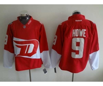 nhl jerseys detroit red wings #9 howe red[stadium]