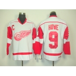 nhl jerseys detroit red wings #9 howe white