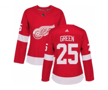 Women Adidas Detroit Red Wings #25 Mike Green Red Home Authentic Stitched NHL Jersey