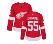 Women Adidas Detroit Red Wings #55 Niklas Kronwall Red Home Authentic Stitched NHL Jersey