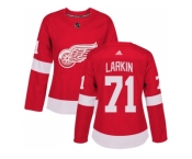 Women Adidas Detroit Red Wings #71 Dylan Larkin Red Home Authentic Stitched NHL Jersey