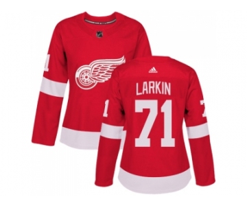 Women Adidas Detroit Red Wings #71 Dylan Larkin Red Home Authentic Stitched NHL Jersey