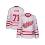 Women's Detroit Red Wings #71 Dylan Larkin White 2017 Centennial Classic Stitched NHL Jersey