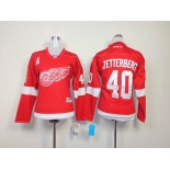 women nhl Detroit Red Wings #40 zetterberg red