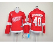 women nhl Detroit Red Wings #40 zetterberg red