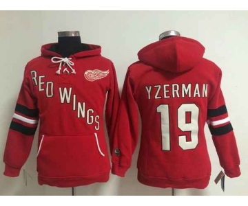 women nhl jerseys detroit red wings #19 yzerman red[pullover hooded sweatshirt]