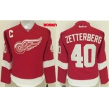 women nhl jerseys detroit red wings #40 zetterberg red[patch C]