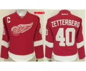 women nhl jerseys detroit red wings #40 zetterberg red[patch C]