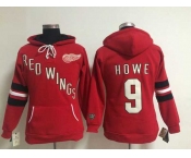 women nhl jerseys detroit red wings #9 howe red[pullover hooded sweatshirt]