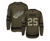 Youth Adidas Detroit Red Wings #25 Mike Green Green Salute to Service Stitched NHL Jersey