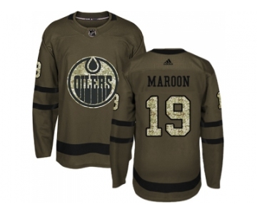 Youth Adidas Edmonton Oilers #19 Patrick Maroon Green Salute to Service Stitched NHL Jersey