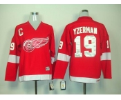 youth nhl jerseys deroit red wings #19 yzerman red ccm