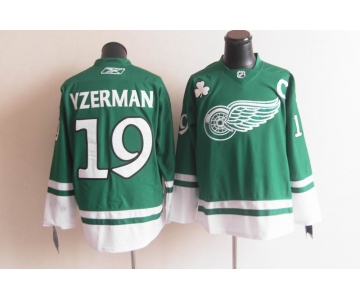 youth nhl jerseys detroit red wings #19 yzerman green