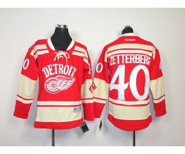 youth nhl jerseys detroit red wings #40 zetterberg red[2014 winter classic]