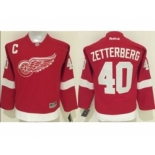 youth nhl jerseys detroit red wings #40 zetterberg red[patch C]