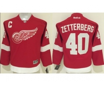 youth nhl jerseys detroit red wings #40 zetterberg red[patch C]